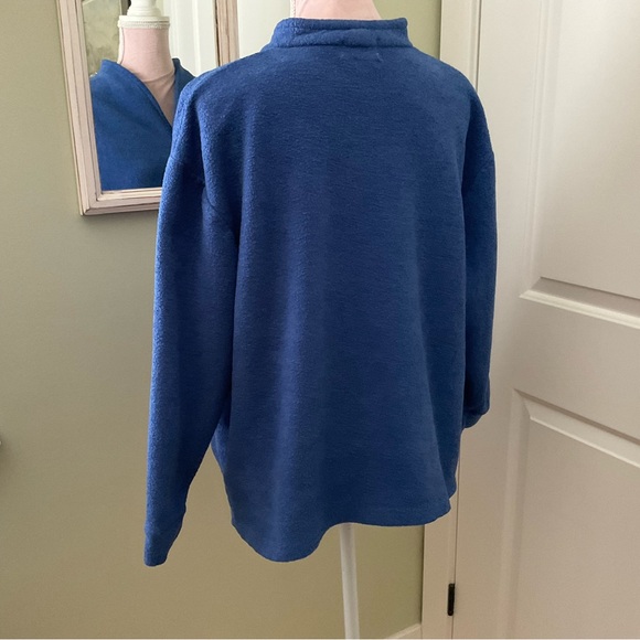 ALPINE, BLUE VINTAGE FLEECE SWEATER JACKET - Picture 3 of 9